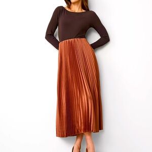 Ann Taylor Pleated Midi Skirt